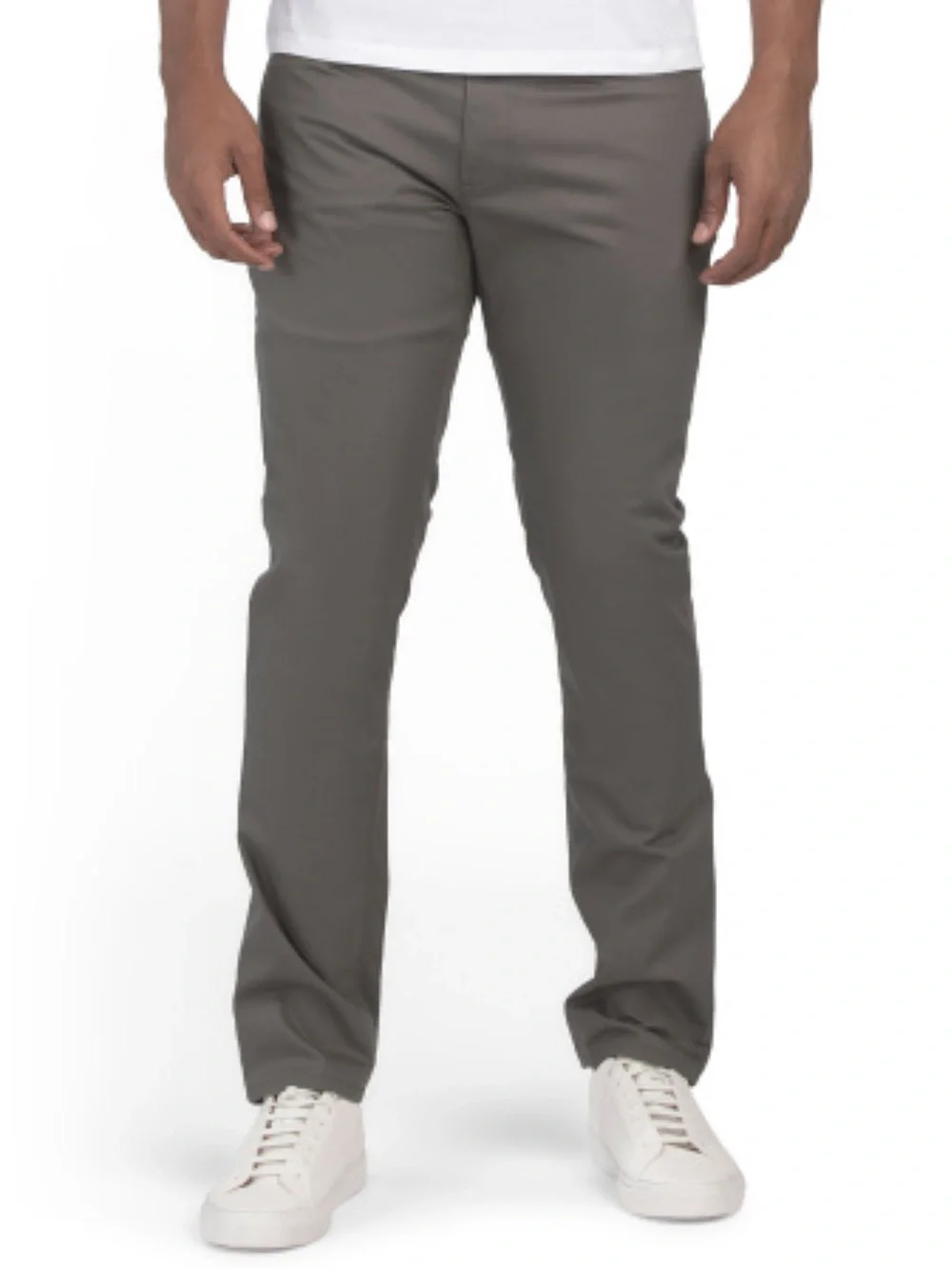 Brooks Brothers Men's Stretch Cotton Blend Chinos - Charcoal Gray Size 36x34